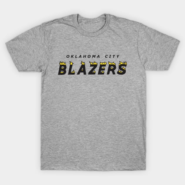 Oklahoma City Blazers logo T-Shirt by Throwback Hockey